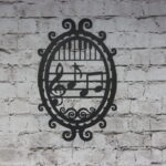 music notes in plaque